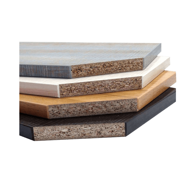 Melamine faced particle board